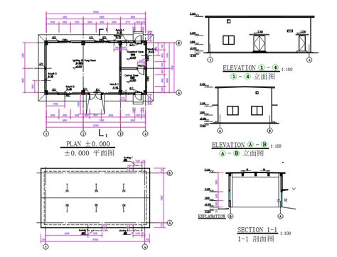 2d Cad Simple Room Floor Plan With Working Drawing Autocad