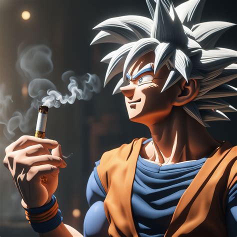 Goku Smoking A Blunt By Jonas Olsen Playground