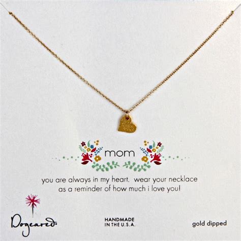 Dogeared Jewels Mom Sparkle Heart Necklace Mothersday