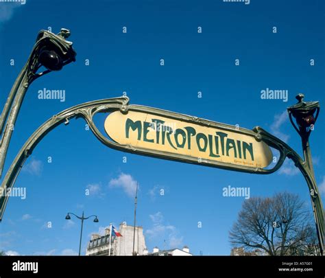 Metro Entrance By Hector Guimard Paris France Stock Photo Alamy