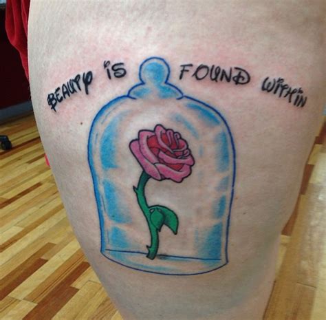 The Beauty And The Beast Rose 41 Disney Tattoos Thatll Make You