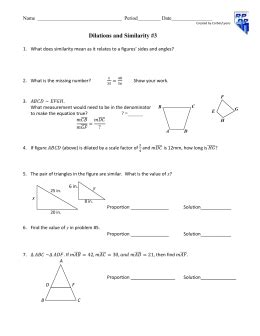 If an angle of one triangle is congruent to an angle of a second triangle, and the sides that include the two angles are proportional, then the triangles are similar. Geometry Chapter 7 Similarity Notes