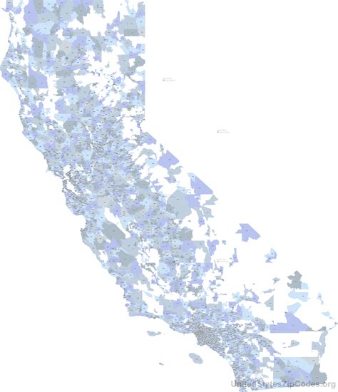 Map Of California Zip Codes
