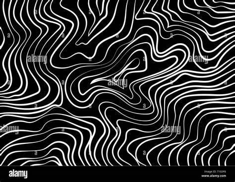 Abstract Background White Lines On Black Background Flat Design Stock
