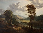 Richard Wilson (ofBirmingham) | River landscape with figures in the ...