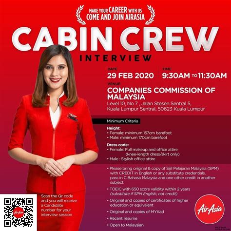 Cabin crew job opening in dubai. AirAsia Cabin Crew Walk-In Interview [Kuala Lumpur ...