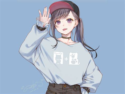 1152x864 Anime Girl Sweater Hoods 4k 1152x864 Resolution Hd 4k