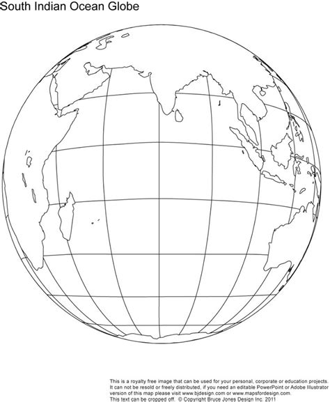Printable Blank World Globe Earth Maps • Royalty Free  Earth