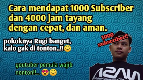 Tak perlu minum obat, ini 7 cara agar cepat haid. CARA CEPAT DAPAT 1000 SUBSCRIBER DI JAMIN AMAN!!.. - YouTube