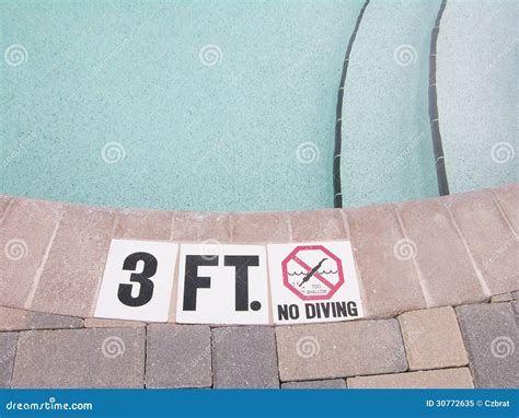 No Diving Stock Image Image Of Concept Shallow Steps 30772635
