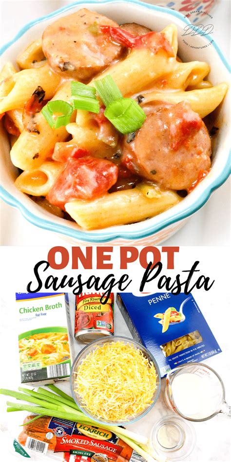 Mix well and ensure the pasta is covered by the liquid. One Pot Cheesy Sausage Pasta | DINE DREAM DISCOVER