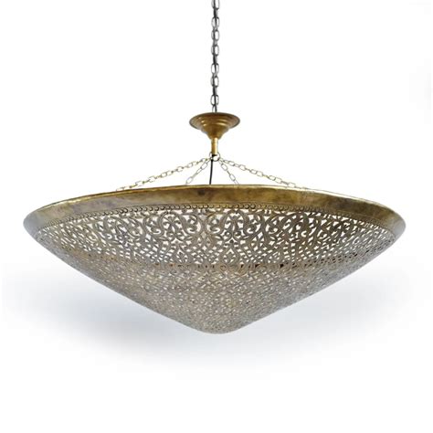 Moroccan Brass Dish Lantern Chairish Shop Pendant Lights Pendant