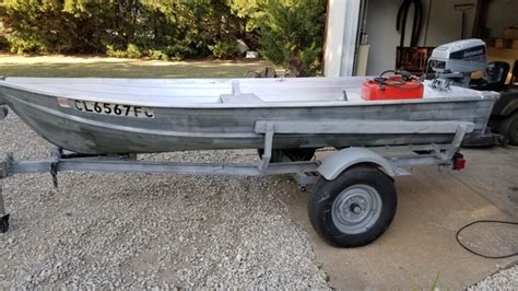 12 Ft Jon Boat With Trailer8hp Evinrude Motor Nex Tech Classifieds