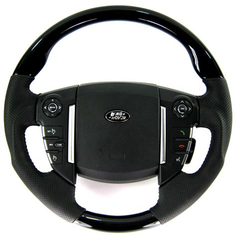 Gloss Black Piano Woodleather Steering Wheel For Land Rover Discovery