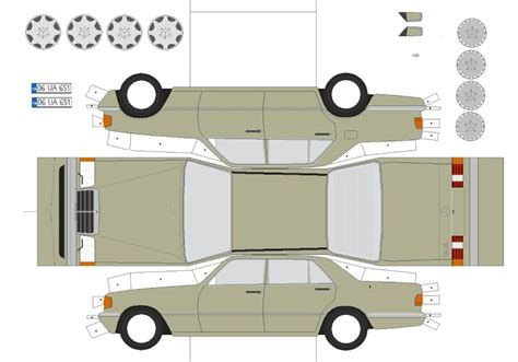 SP Papel Modelismo PaperCraft Mercedes Benz W Paper Car
