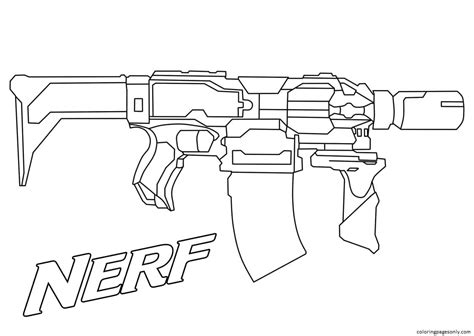 Nerf Blaster 1 Coloring Page Free Printable Coloring Pages
