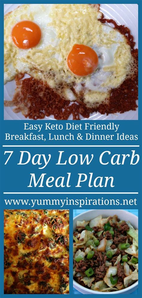 7 Day Low Carb Meal Plan Easy Gluten Free Menu For The Week Low