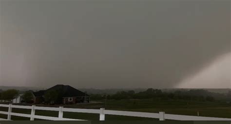 Photo Of Tornado Touching Down East Of Cole Oklahoma