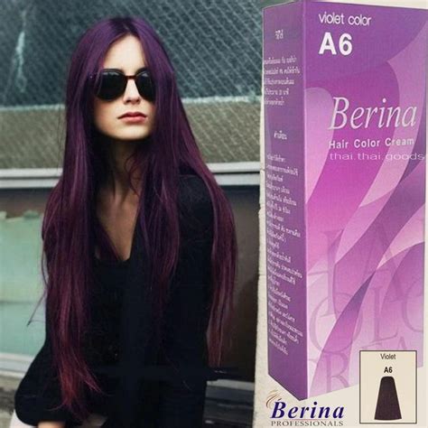 Lilac hair or violet looks are quite a pop trend. Berina A6 Purple Violet Permanent Hair Dye Color Cream ...