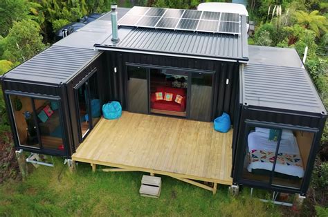 With Eco Insulation And Solar Power This Tiny Home Built From Five Shipping Containers Was