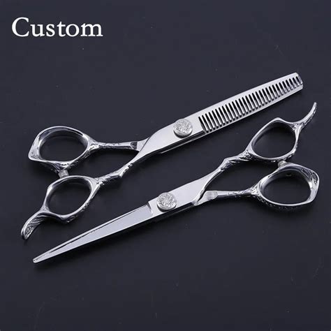 Customize Professional 440c 6 Inch Hair Scissors Set Thinning Barber