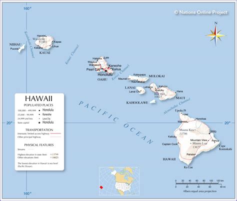 Map Of The State Of Hawaii Usa Nations Online Project