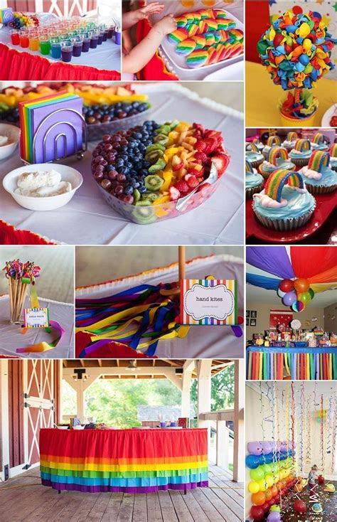 Beyond Usual Rainbow Party Ideas Parti Malzemesi Sanat Parti Çocuk