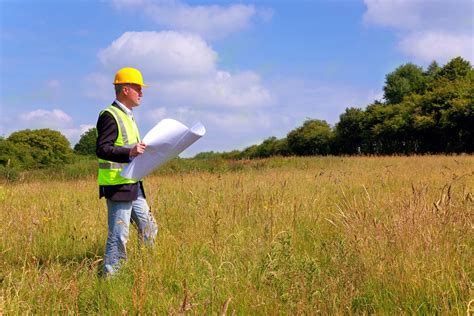 Architect Surveying A New Building Plot Land Mark Professional