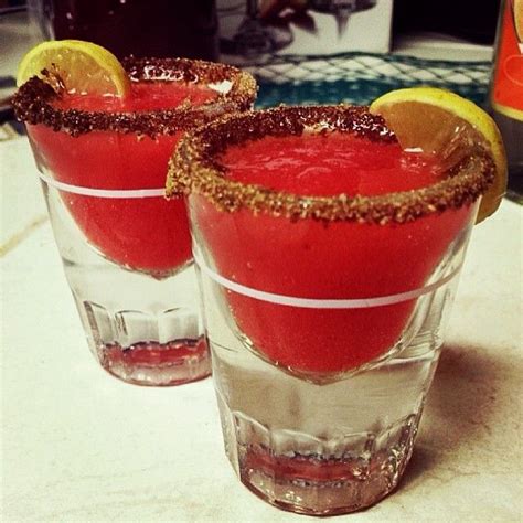 This mexican candy shot is sure to impress family and friends at your next dinner party! Mexican chili sucker shot! Tequila, Strawberry or ...