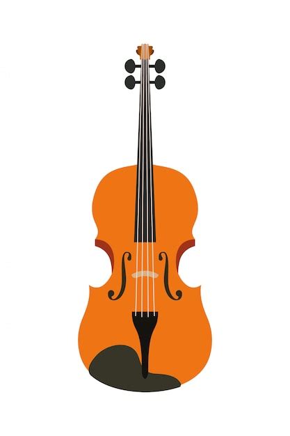 Musikinstrument Violine Symbol Premium Vektor