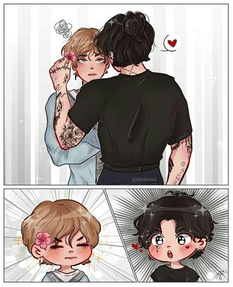 🔥fanarts Kookv18🔥 001 In 2021 Taekook Vkook Fanart Fan Art