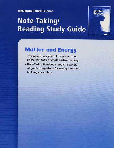 Note Taking Reading Study Guide Middle School Science