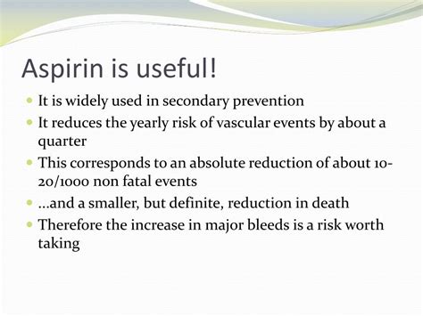 Ppt Aspirin In Primary Prevention Of Cardiovascular Disease