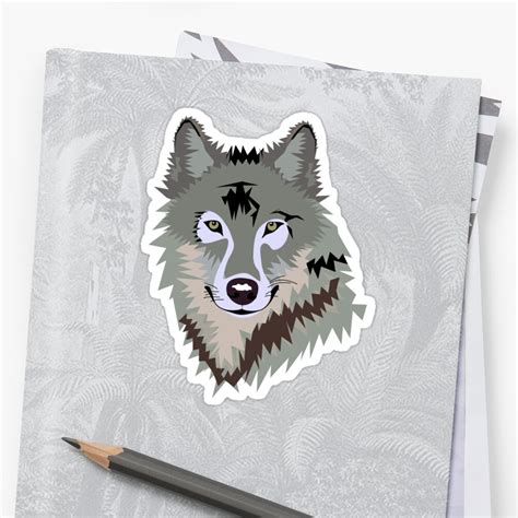 Wolf Stickers By Thenewamericana Redbubble