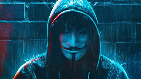 Anonymous Glitch 4k Hacker Mask Rwallpaperengine