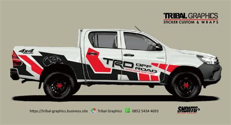 Sticker Mobil Sorong Toyota Hilux Sticker Design Tribal Graphics Jln