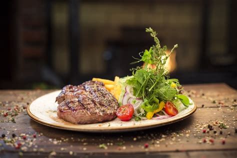 Grilled Steak With Garnish Hd Picture Free Download