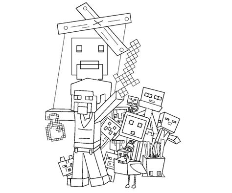 Minecraft Armor Coloring Pages