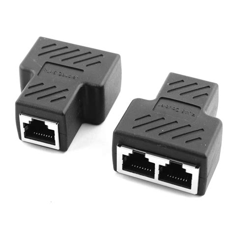 Unique BargainsRJ45 1 to 2 Port Female to Female Network Ethernet LAN Splitter Adapter 2 PCS ...