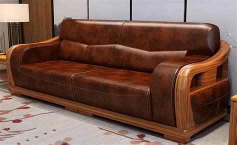 Welcome to the most authentic portal for teak wood furniture in malaysia! Buy Modern Style Teak Wood Leather Sofa Online | TeakLab