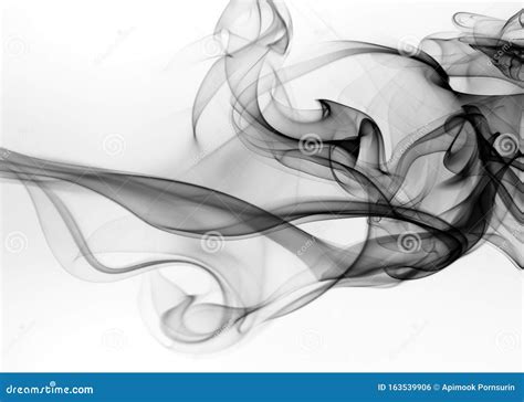 Toxic Black Smoke Abstract On White Background Royalty Free Stock Image