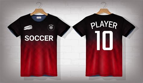 soccer jersey and t shirt sport mockup template graphic design for football kit or activewear