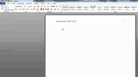 Adding Running Head And Page Numbers In Apa Format In Word