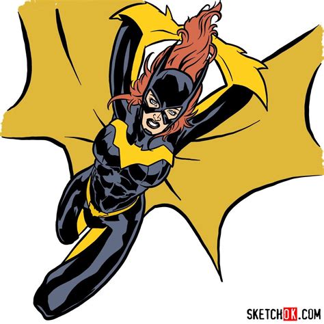 How To Draw Batgirl From Dc Comics Step By Step Drawing Tutorials Drawing Superheroes