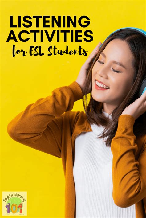 12 Listening Activities For Esl Students English Teaching 101