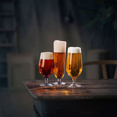 Orrefors Crystal Beer Pilsner Glasses Set Of Four Crystal Classics