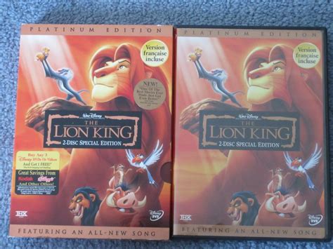 The Lion King Two Disc Platinum Edition Disney Dvd Cover Karakter