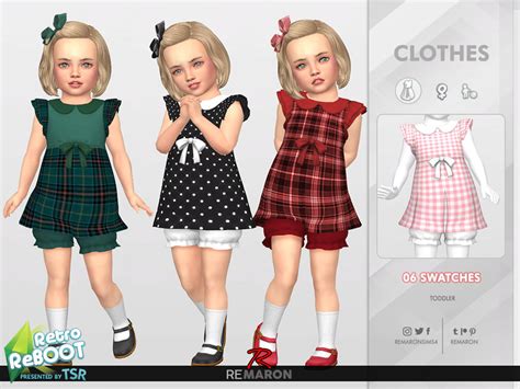 The Sims Resource Retro Reboot 50s Dress For Toddler 01