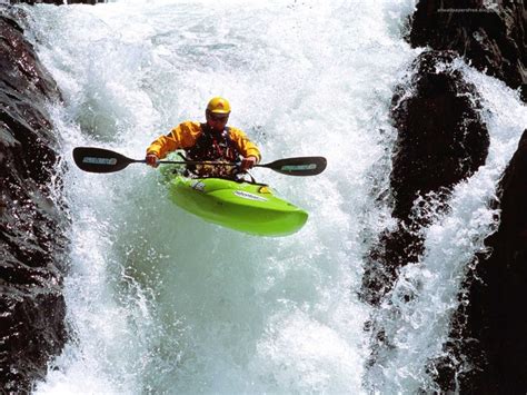 Kayak Waterfall Extreme Kayaking White Water Kayak Whitewater Kayaking