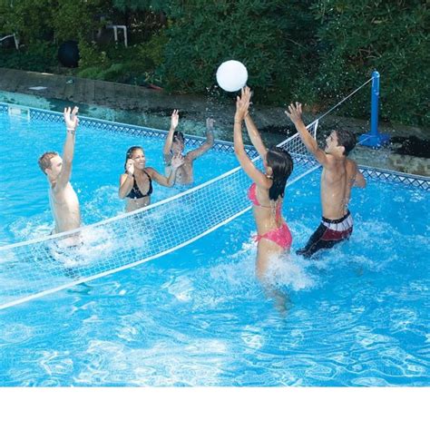 Serve Up Summer Fun For Everyone With The Across Pool Volleyball Game It Comes Fully Equipped